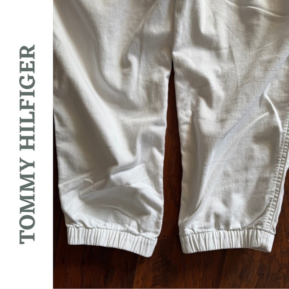 🛍️3/$40 TOMMY HILFIGER White Jogger-Style Pants – Elastic Drawstring Plus XXL - Picture 8 of 9